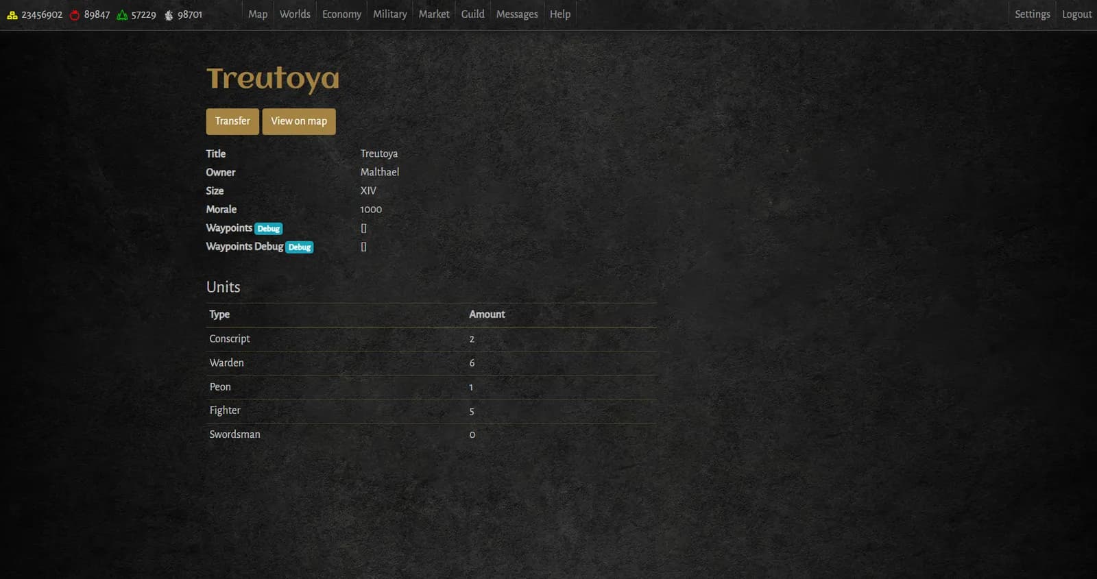 An army's page in the 2022 redesign