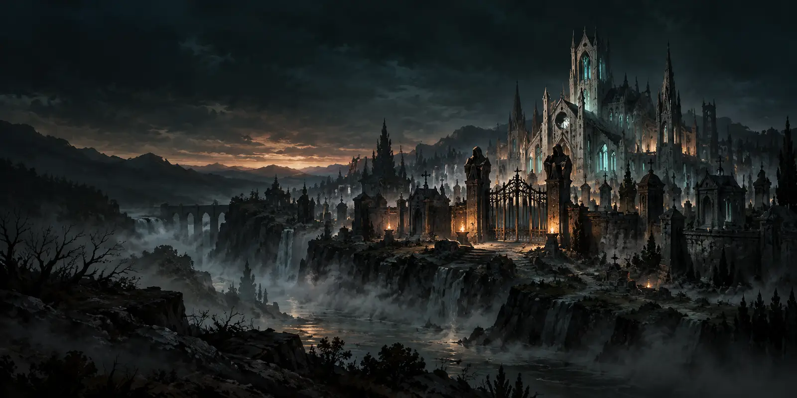 A Undead city at dusk