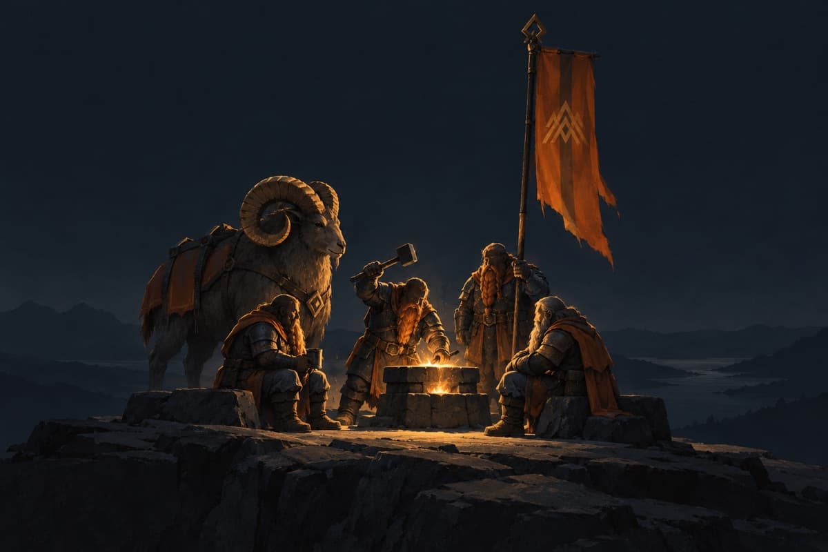 A Dwarf warband